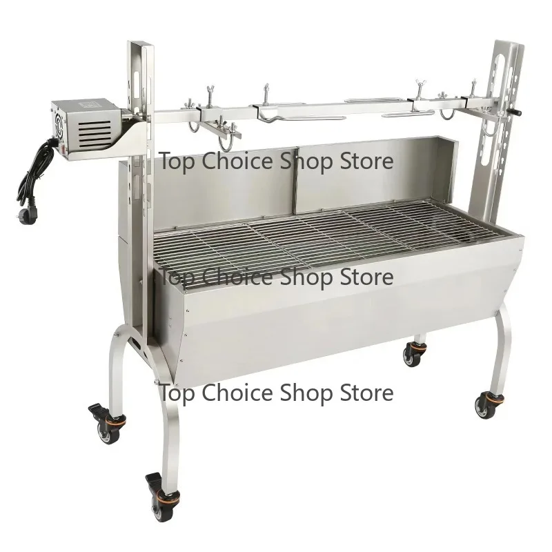 Heavy D1uty Outdoor Roaster Spit Rotisserie BBQ Grill Pig Lamb Chicken Roaster 50W 132LBS Charcoal Barbecue Rotisserie