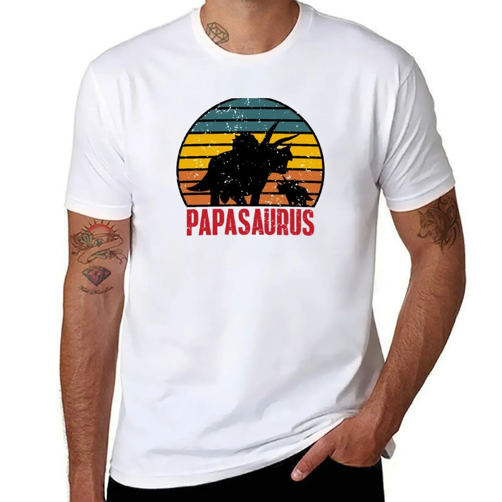 

Papasaurus T-Shirt man t shirt luxury black cotton t-shirt plain for man package T-Shirt