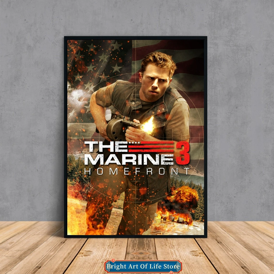 The Marine 3 Homefront (2013) Classic Movie Poster Cover Photo Canvas Print Apartment Home Decor Wall Painting (Unframed)