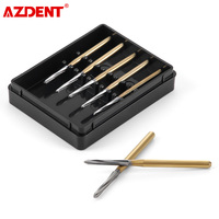 AZDENT Dental Endodontic Carbide Burs FG 1.6mm for High Speed Handpiece Safe Non-Cutting Tip Surgical Endo Tungsten Bone Cutters