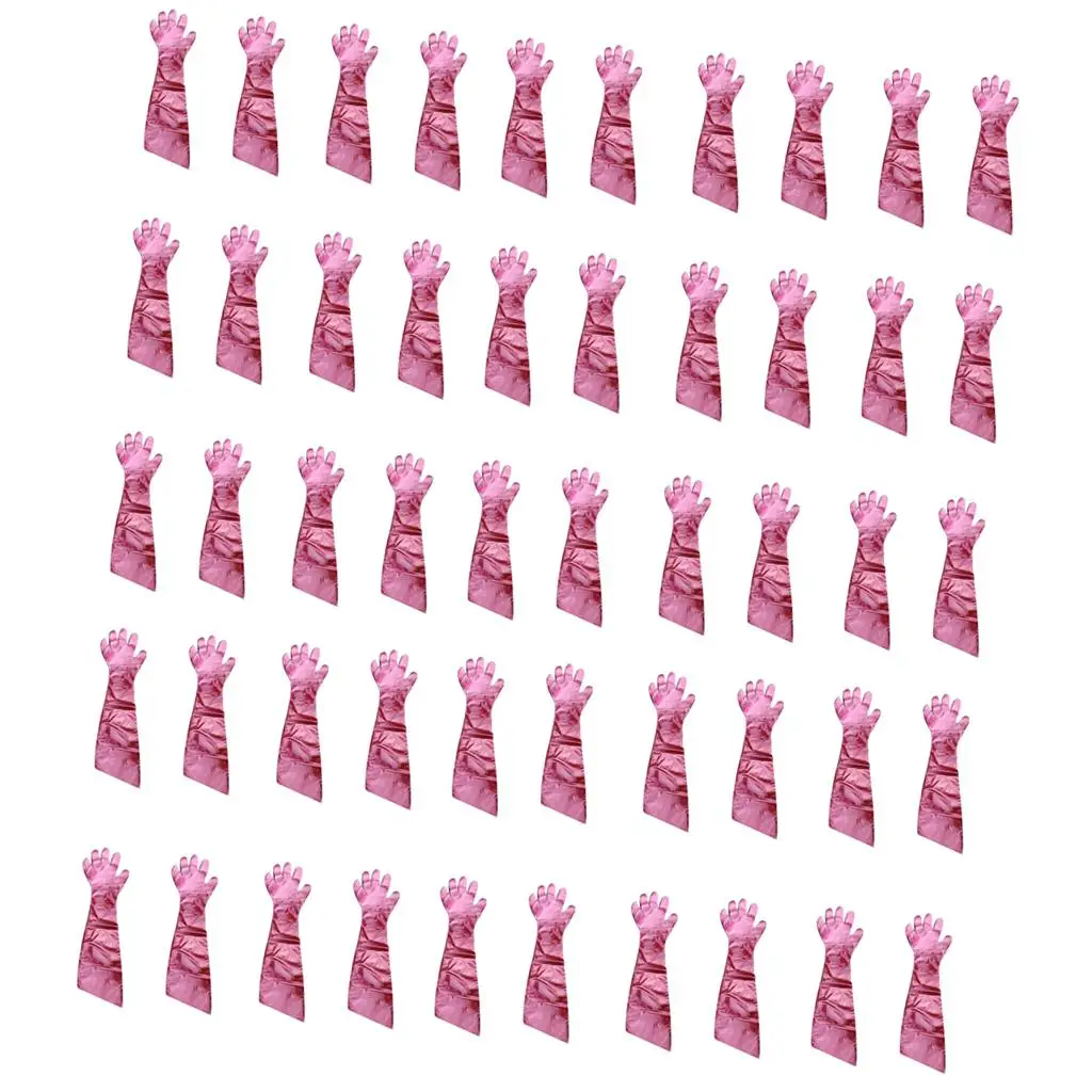 Veterinary Insemination Shoulder Length PE Material Gloves Protective Livestock Handling Gloves for Animal Care