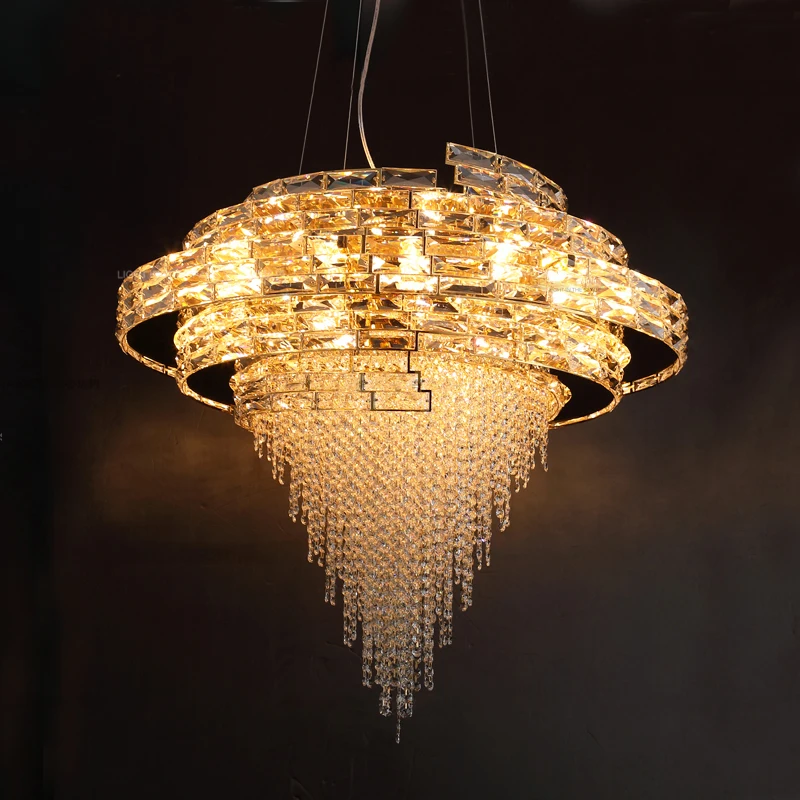 

Crystal Chandelier Light Living Room Art Design Modern Luxury Gold Chandeliers Dining Room Decor Lustre Bedroom LED Hanging Lamp