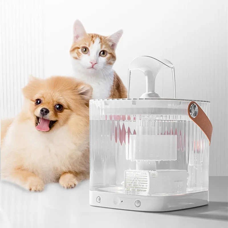 Smart Sensing Drinker For Cats Pet Water Fountain Indoor Decor Waterfall Dog Waterer Dispenser USB Automatic Silent Water Pump