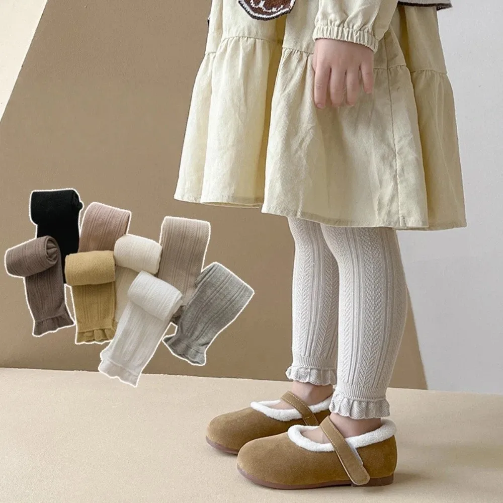 Fashion Soft Baby Legging Cotton Comfort Toddler Pantyhose Lotus Edge Warm Newborn Long Pants Socks Girls 1-6 Years Old