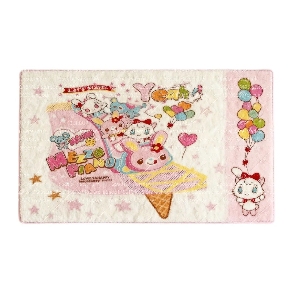 Cartoon mez-z-opi-an-o cute room bedroom bedside flannel blanket dirt-resistant girl bay window living room blanket