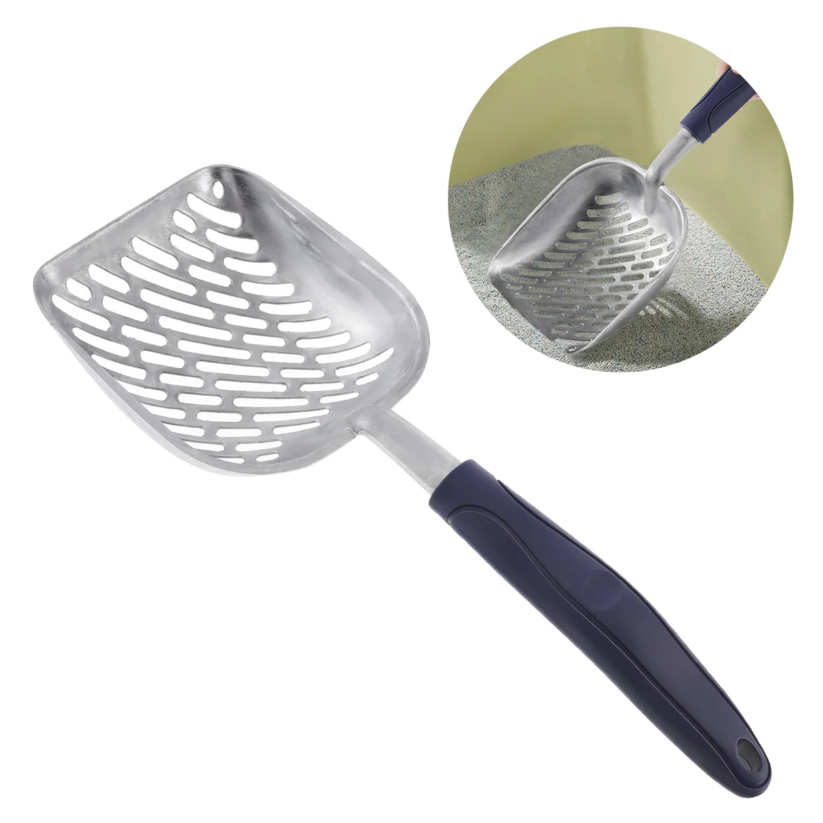 

Cat Litter Scoop Poop Sifting Kitten Sands Pet Dog Scoops for Litterbox Scooper Metal