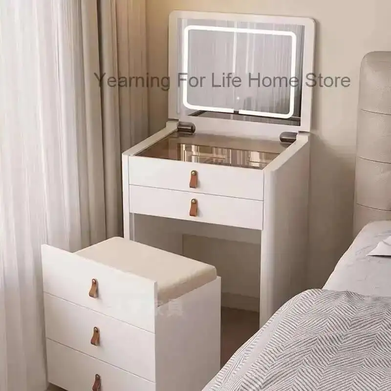 

Nordic Dressing Table Bedroom Luxury Storage Drawer Woman Dressing Table Container Organizers Schminktisch Furniture Makeup