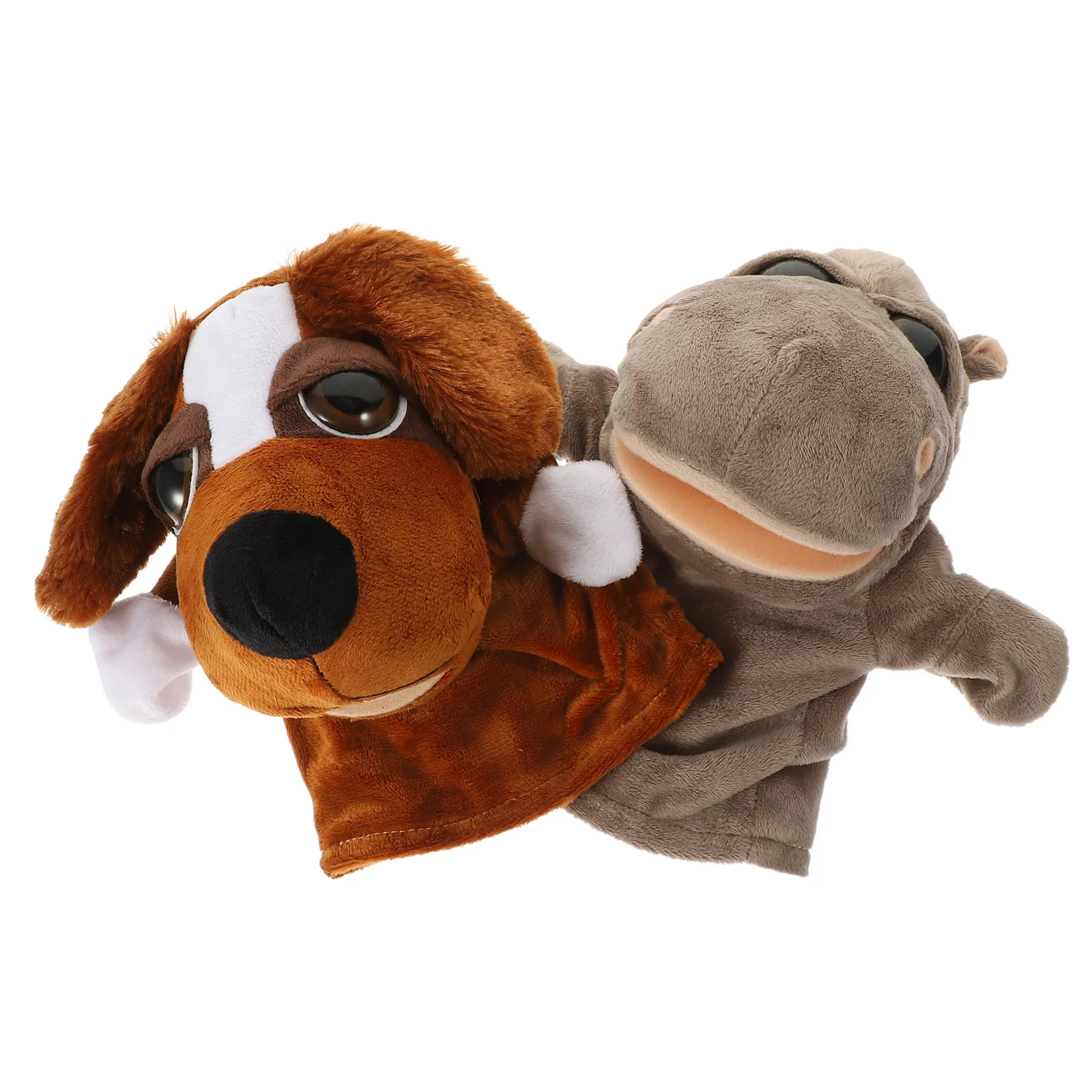 2Pcs Cartoon Animal Hand Puppet Interactive Educational Role Play Storytelling Prop for Children Animal Hand Puppets