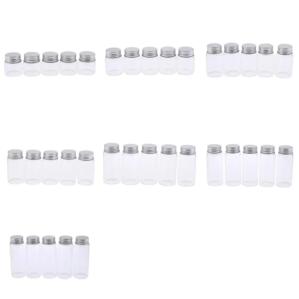 空の詰め替え可能なガラス瓶、マルチパック化粧品収納容器、ネジ蓋付きジャー、メイクアップキットツールとアクセサリー用