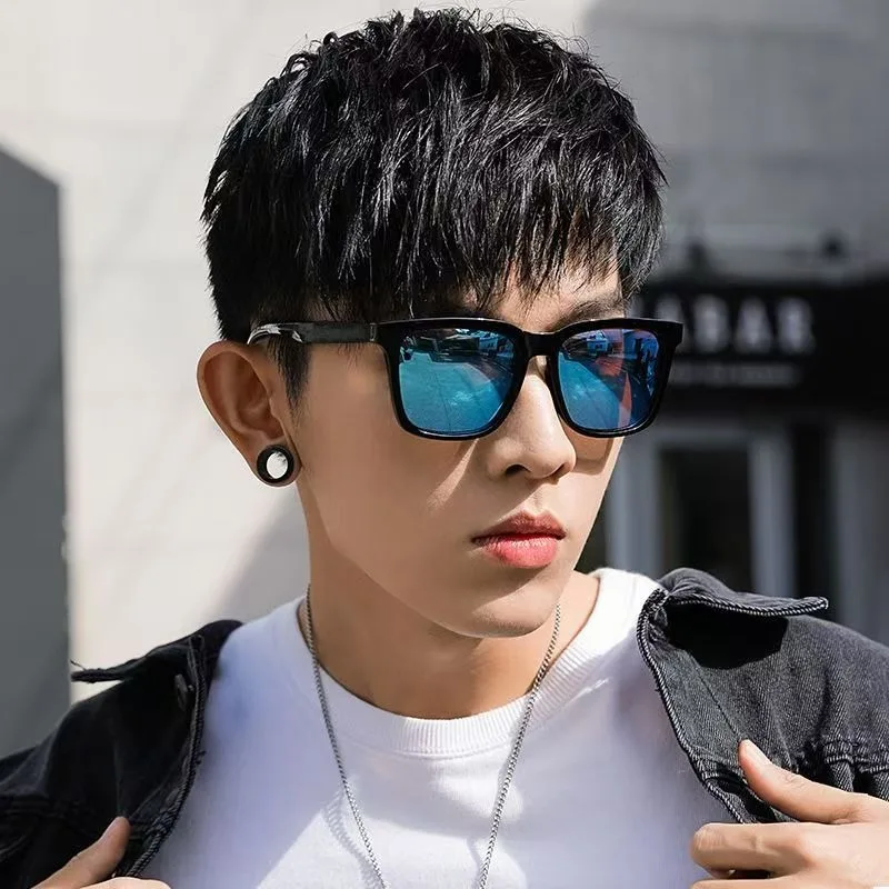 New Large Retro Square Frame Sunglasses Fashion Sun Glasses Men Driving Fishing And Riding Eyewear UV400 Oculos De Sol