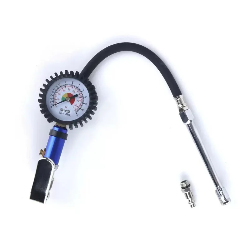 Handheld Dual Head Tire Inflator Pressure Gauge Pneumatic Air Chuck Car Tyre Inflation Tool Vehicle Maintenance Hardware Parts