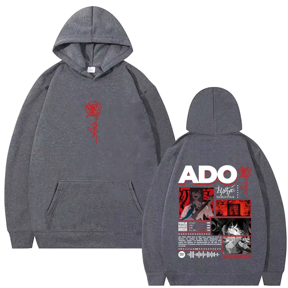 Limited Ado Hibana World Tour 2025 Hoodie Men Women Fashion Pop Music Hoodies Streetwear Male Japanese Style Hooded Sweatshirt