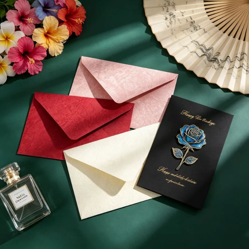 Thick Wood Grain Embossed Hard Envelope Vintage Specialty Paper Business Invitation Birthday Blessing Greeting Card Envelope