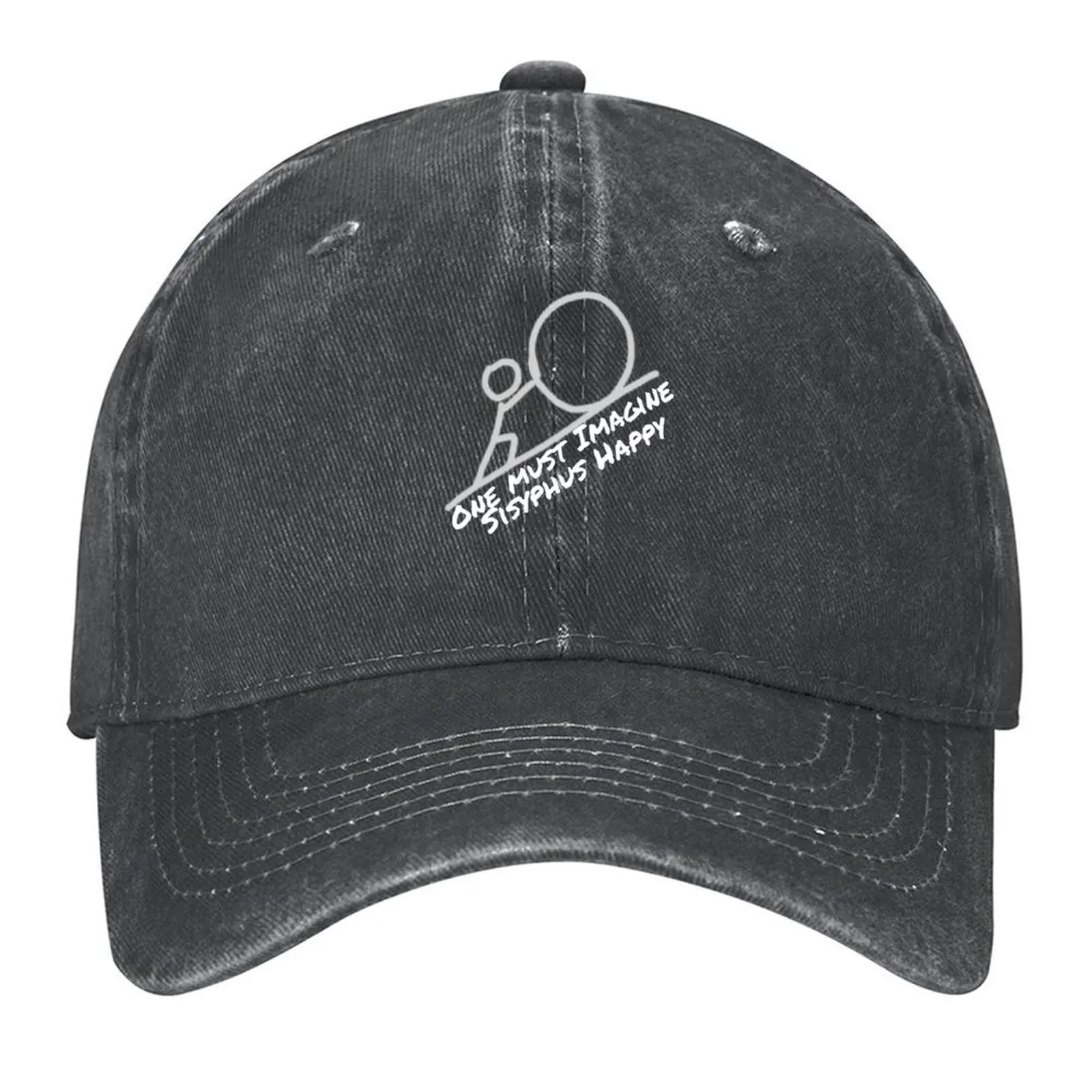 

One must Imagine Sisyphus Happy Baseball Cap Visor hats on offer western Hat hats for men Women's Hats 2025 Men's
