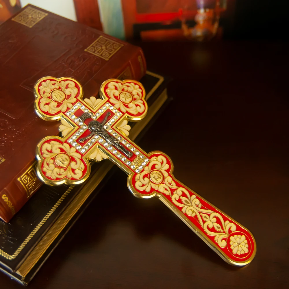 Orthodoxes griechisches Kreuz, Segenskreuz, katholische religiöse Artikel, Kirchendekoration, Brustkreuz – Detail 4