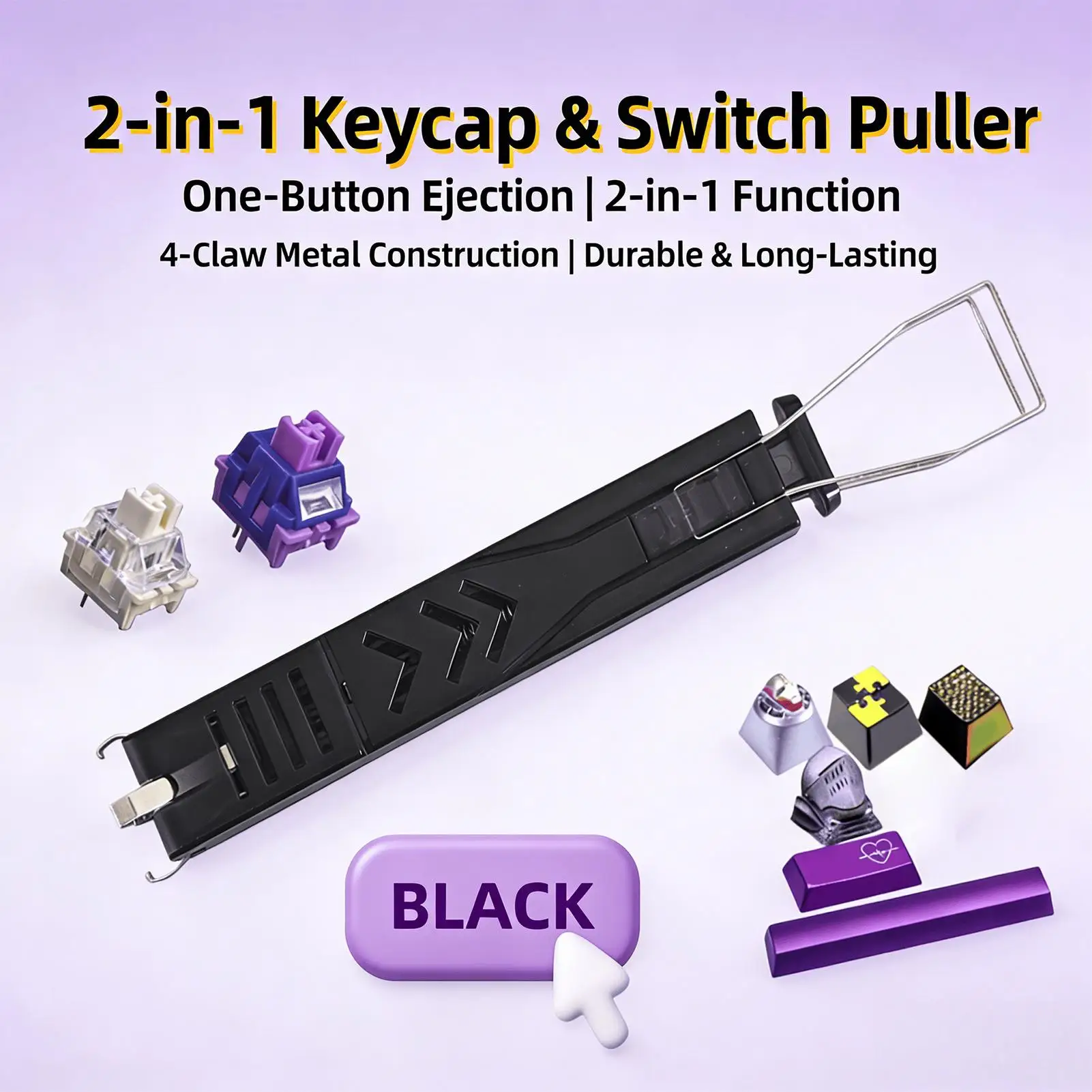 Keyboard Keycap Puller With 4-Claw Grip Key Puller Mechanical Keyboard Keycap And Switchs Removal For Keyboard Cleaning Dust