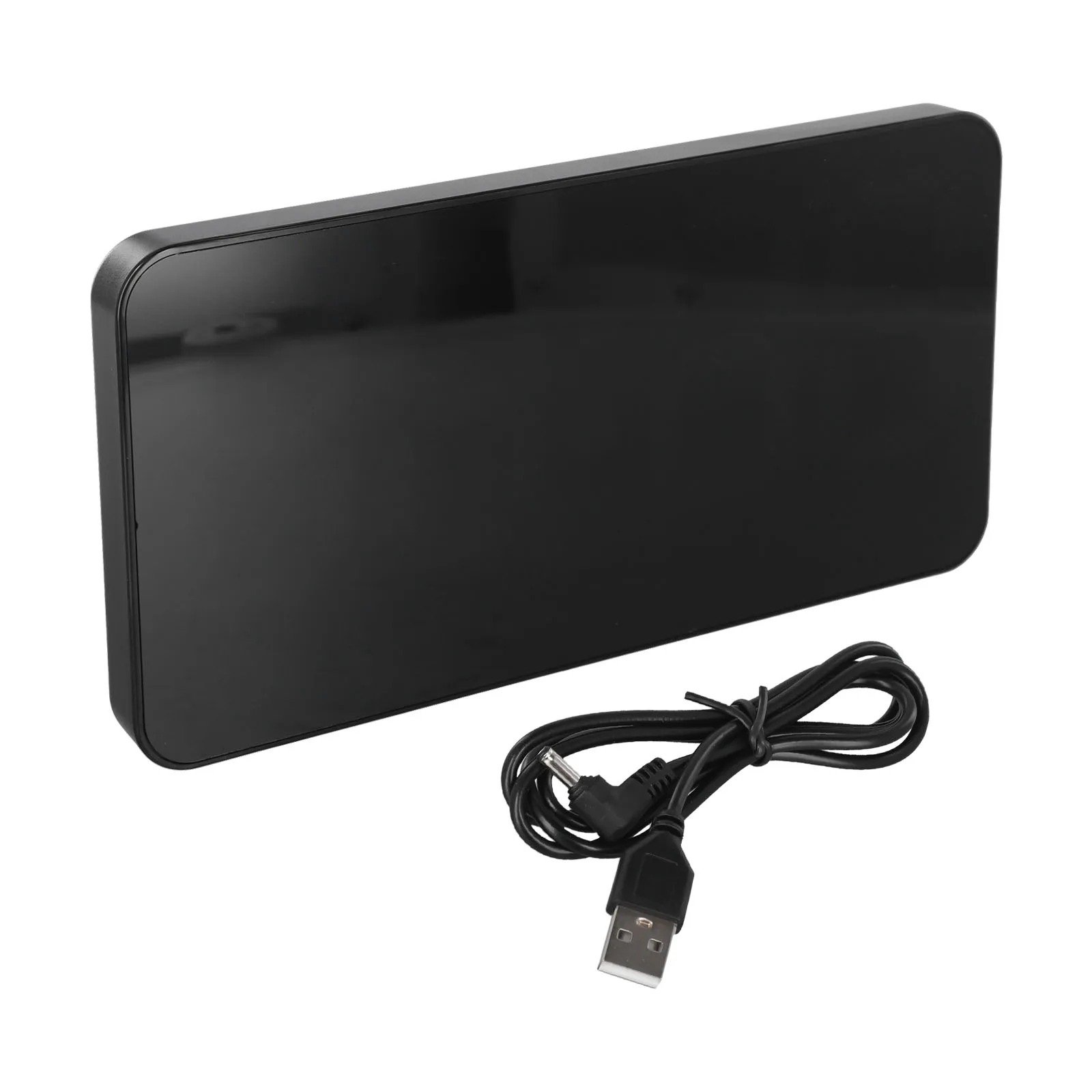 مؤقت بتصميم أنيق يظهر عرضًا واضحًا للوقت الحالي ودرجة حرارة الغرفة؛ إضافة مثالية لأي إعداد مكتب أو غرفة النوم #2