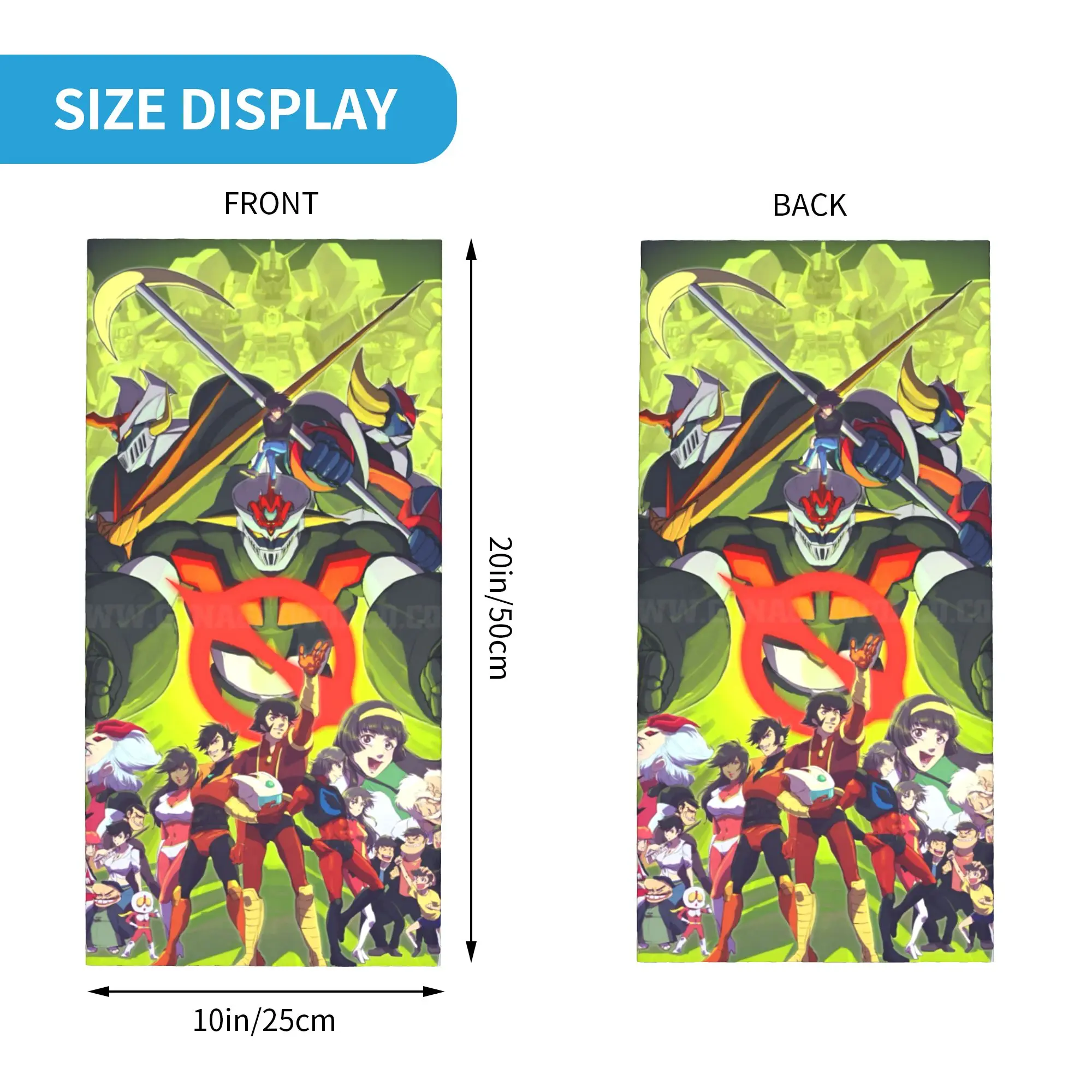 Custom M-Mazingered Z Neck Gaiter Men Women UV Protection Winter Super Robot Bandana Scarf for Ski