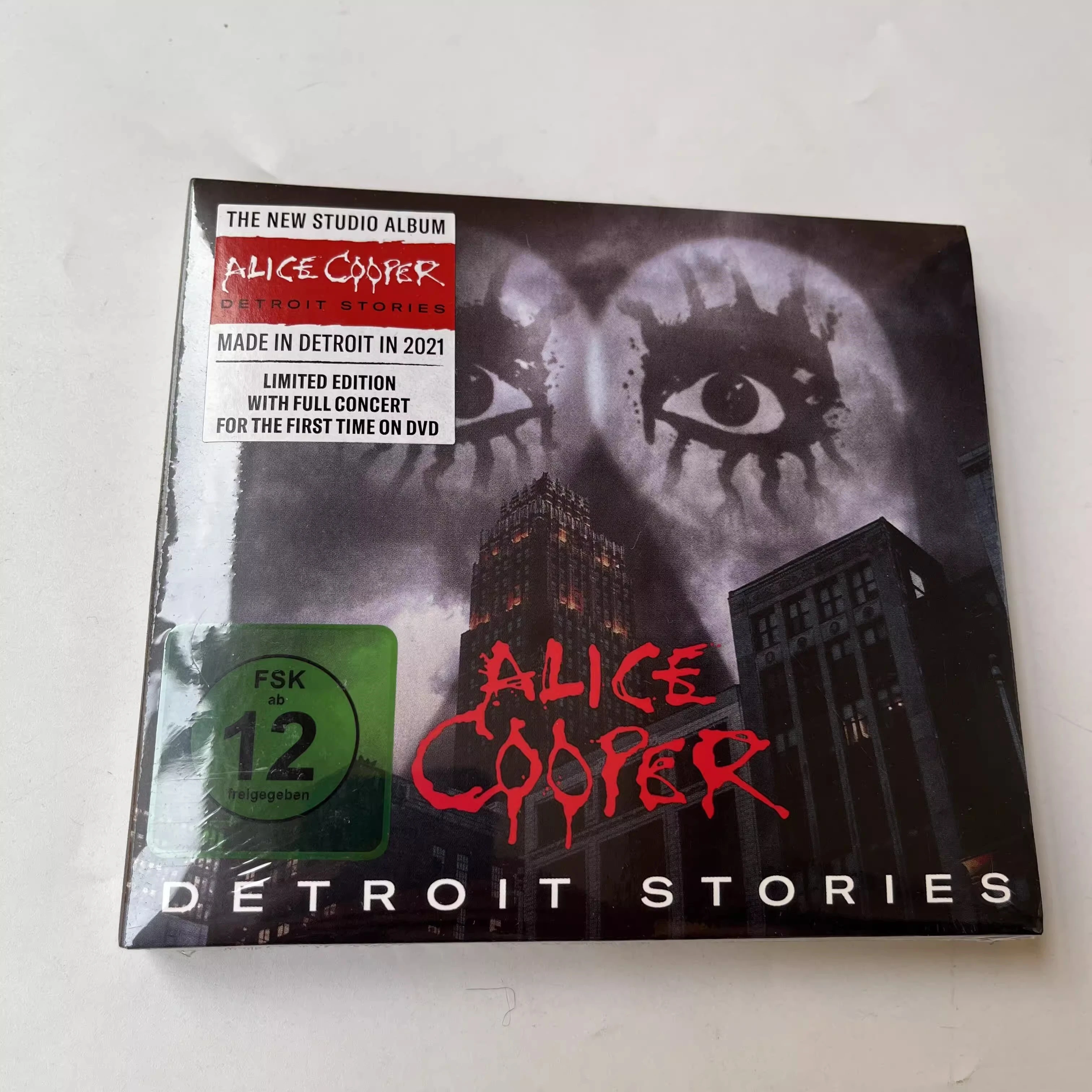 CD de música de Alice Cooper, álbum de cuentos de Detroit, grabación de música + DVD, Walkman de Cosplay, caja de música para fiesta de coche, regalos