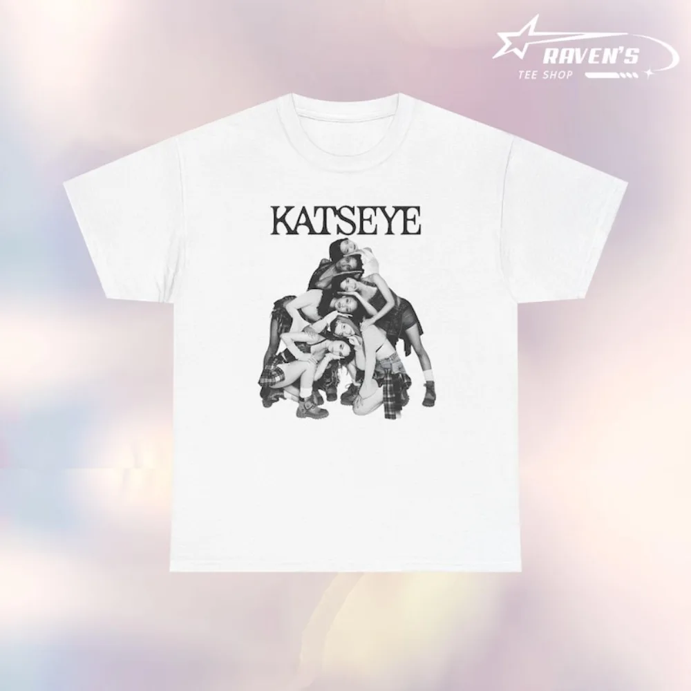 Katseye สวย Chaos เสื้อยืด Kpop TShirt ผู้ชายผู้หญิงแขนสั้น Streetwear Kpop Tees Y2K เสื้อผ้าผู้ชายเสื้อลําลอง