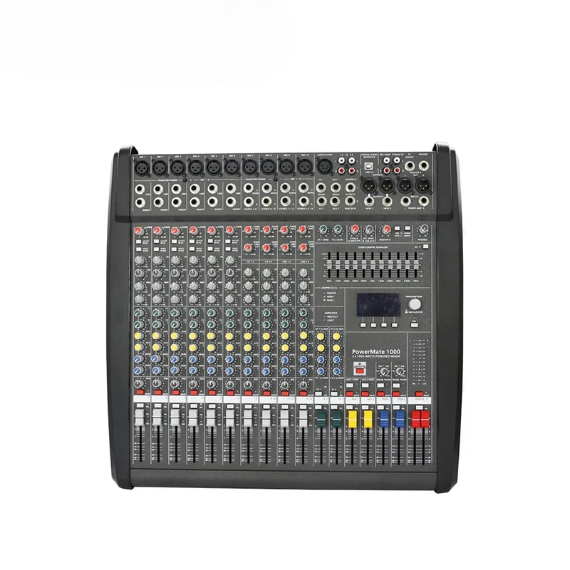 PM1003 1000W Audio Mixer 10 Channels With Double DSP Effector +48v Phantom Reverb Metal Construction For Stage Use