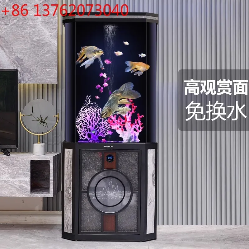 

Полукруглый аквариум для ленивого аквариума для гостиной, бытовой небольшой акриловый аквариум для воды, экологический аквариум