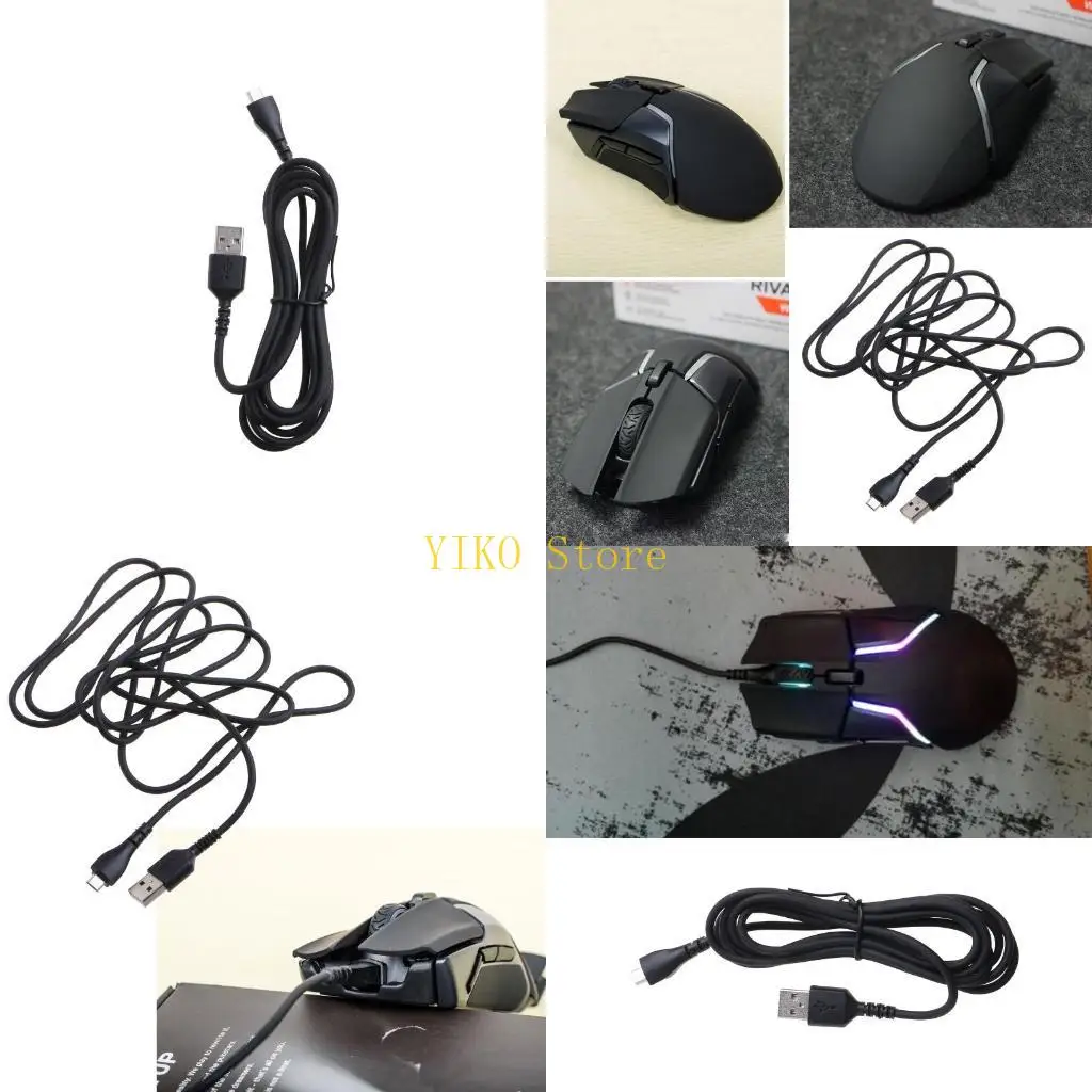 

K32C USB-линия для мышей, USB-кабель для зарядки мыши 1,8 м, черный провод, запасные части для запасных частей для мыши 600/650