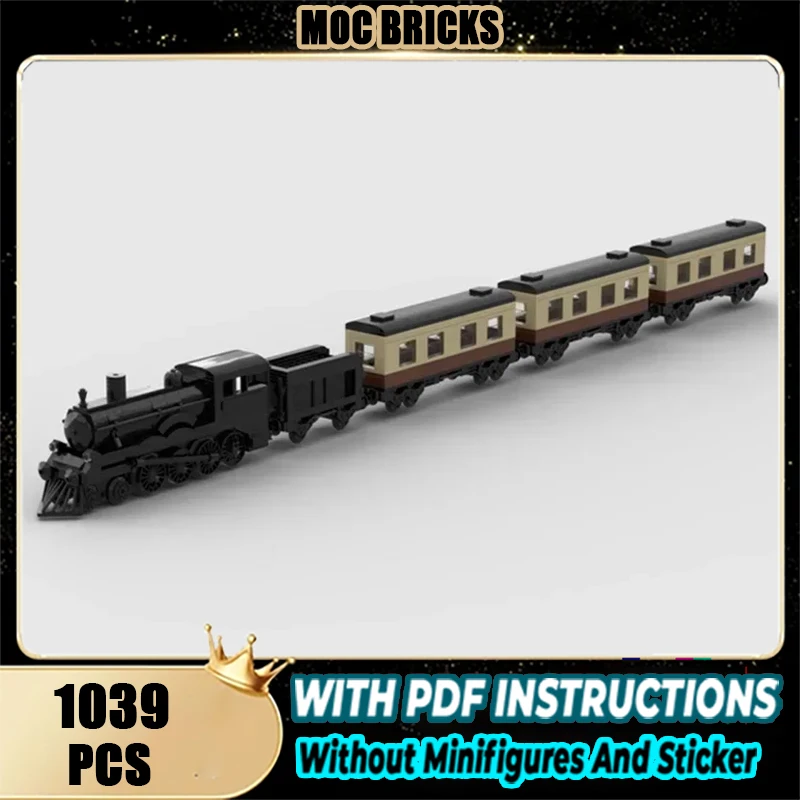 

Moc Building Bricks Famous Animated Train Series The Vintage Train Model Building Technology Modular Blocks Construstion Toy