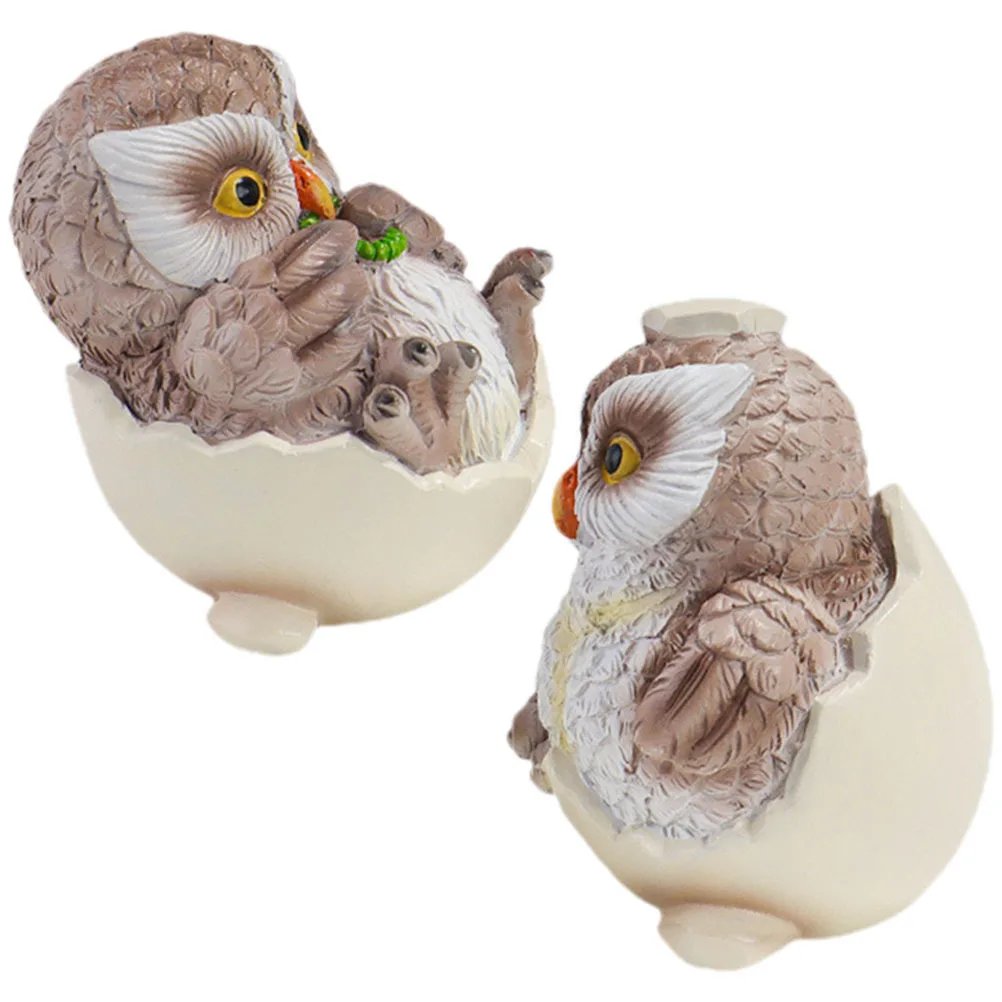 

2Pcs Exquisite Resin Owl Decor Unique Modeling Appearance Ideal for Bookshelf Cabinet Desk Shelf Living Room Owl Statue