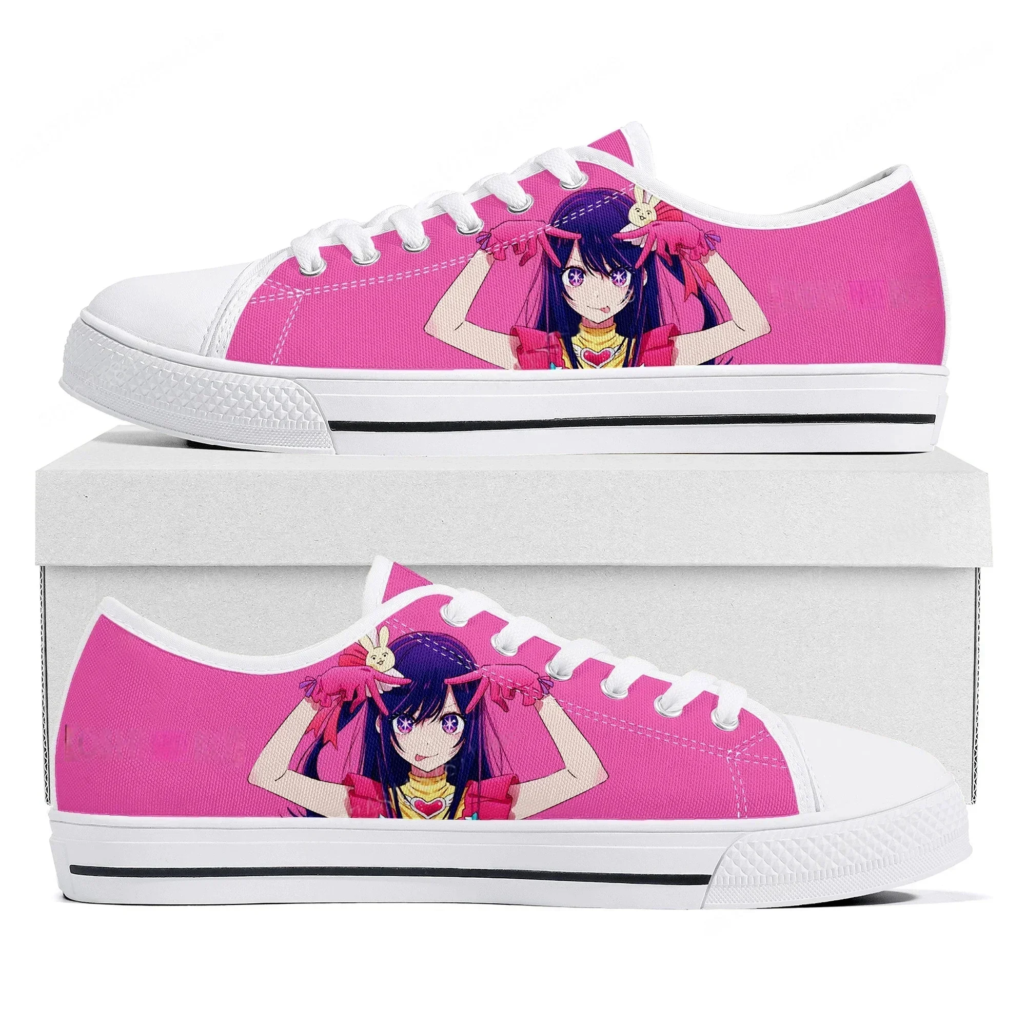 

Oshi No Ko Low Top Sneakers Womens Mens Teenager Hoshino Ai High Quality Canvas Sneaker Couple Comics Manga Custom Made Shoes