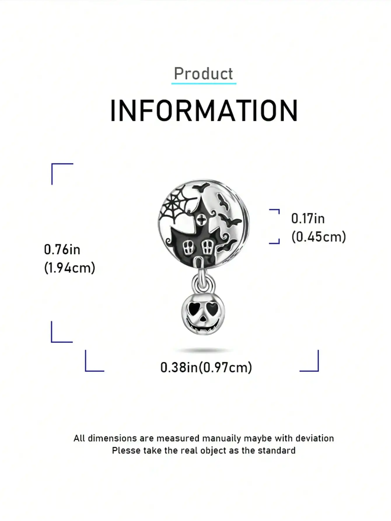 Charms Plata Silver Colors Halloween Pumpkin Goblin Beads  Pendant for Original Bracelet for Women DIY Jewelry Love Gift