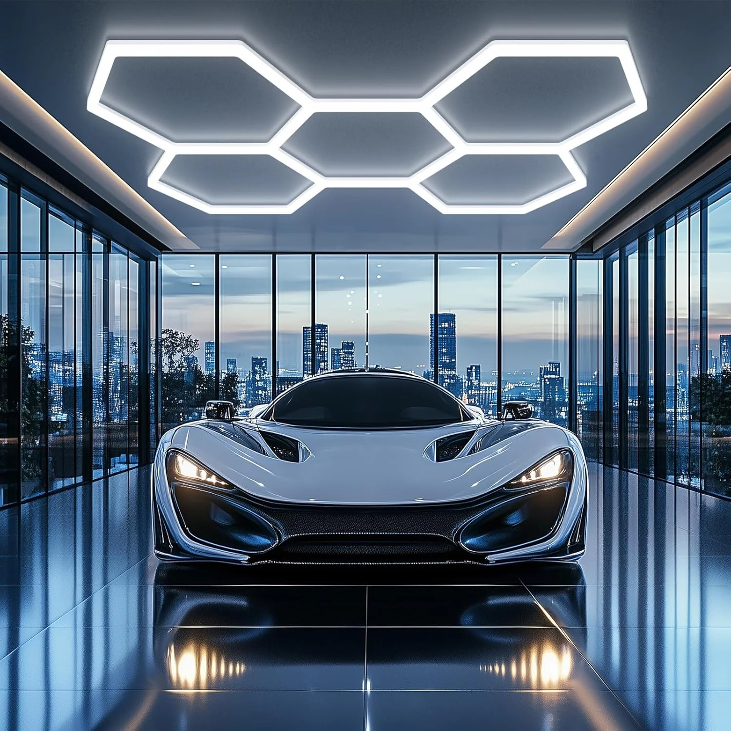 

High-Brightness Led Garage Lights, Led Lights for Barber Shops, Hexagonal Led Lights, Easy to Install, Modern Design, Shopping Mall Lighting, Energy-Saving Gym Lights, Suitable for Use in Multiple Scenarios