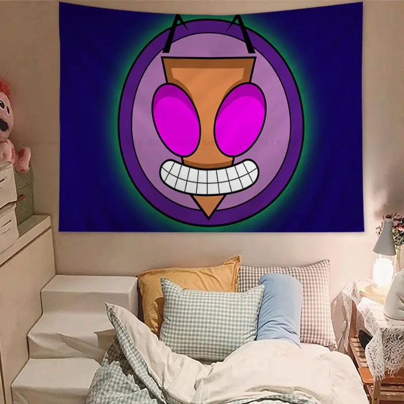 Invader Zim Hippie Wall Hanging Tapestries Japanese Wall Tapestry Anime Home Decor