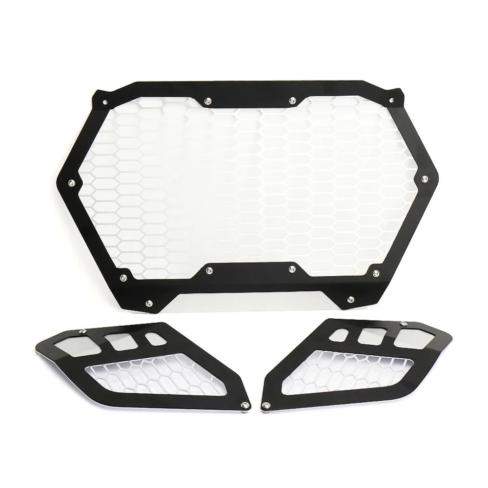 New UTV Accessories Anti-gravel front grille Bracket Kit Grille Driving Front Mesh Grill For Can-am Maverick R MAVERICK R 2024-