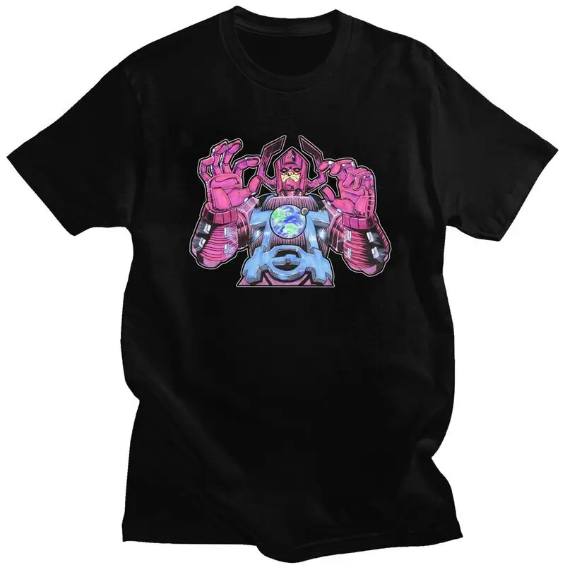 Camisetas de algodón suave con dibujos animados Galactus Hot Hero, camiseta de Manga, camiseta urbana de manga corta, ropa