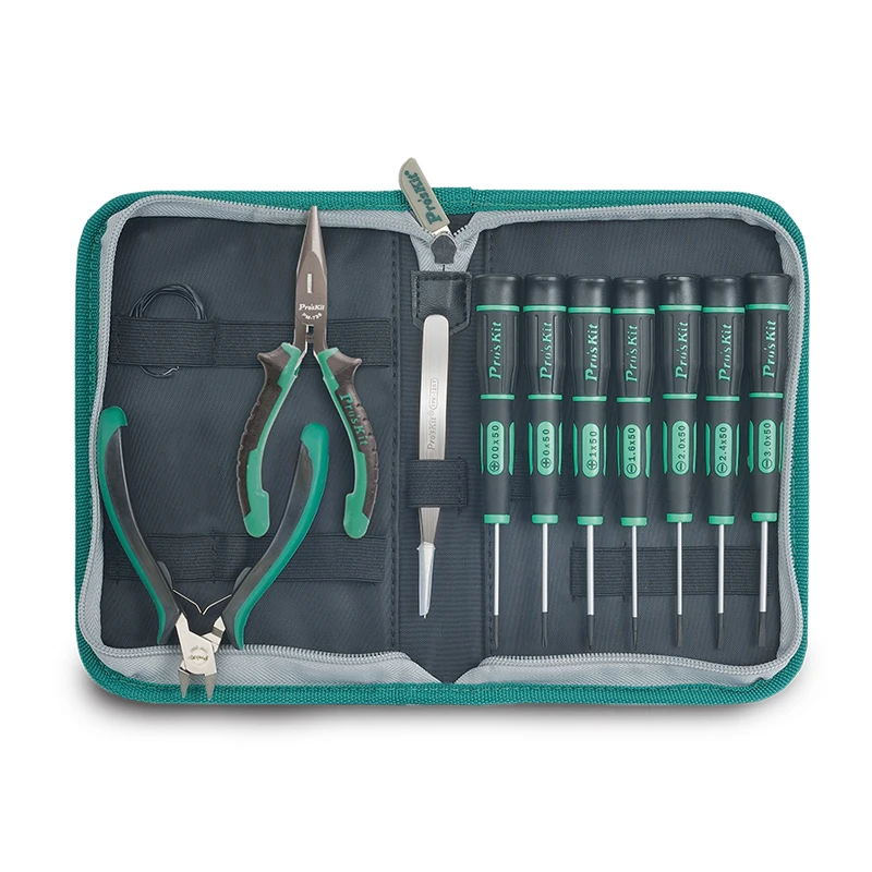 Pro'skit Basic Electronic Digital Tool Set For 3C Products Appliance Repair Tools Screwdriver Pliers Tweezers Hand Toolkit