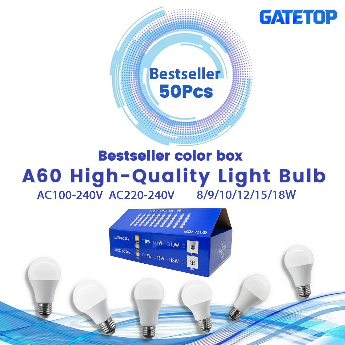 Gatetop 50PACK E27 …