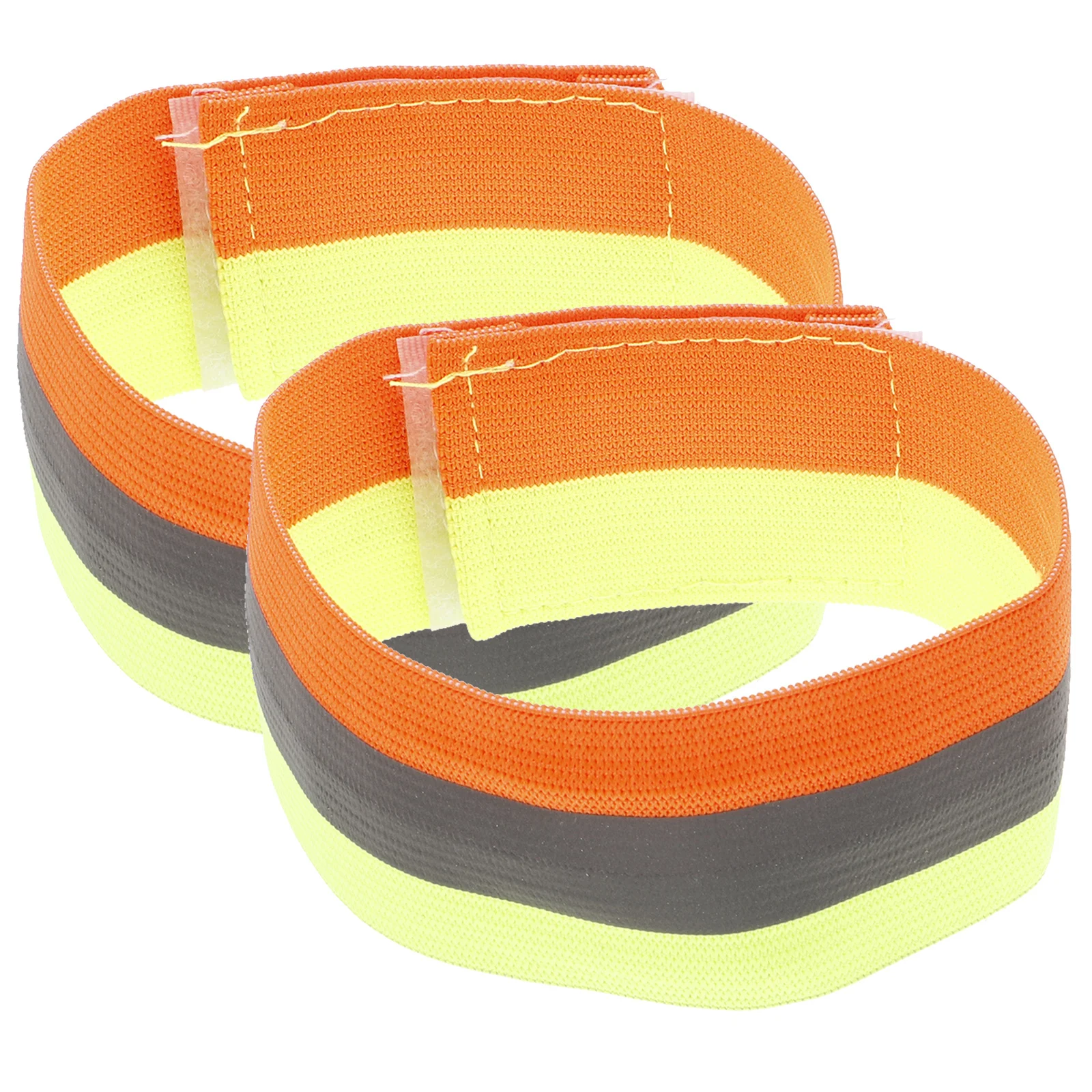 

1 Pair High Visibility Reflective Wristbands Adjustable For Night Running Cycling Hiking Outdoor Sports Safety Gear For Men