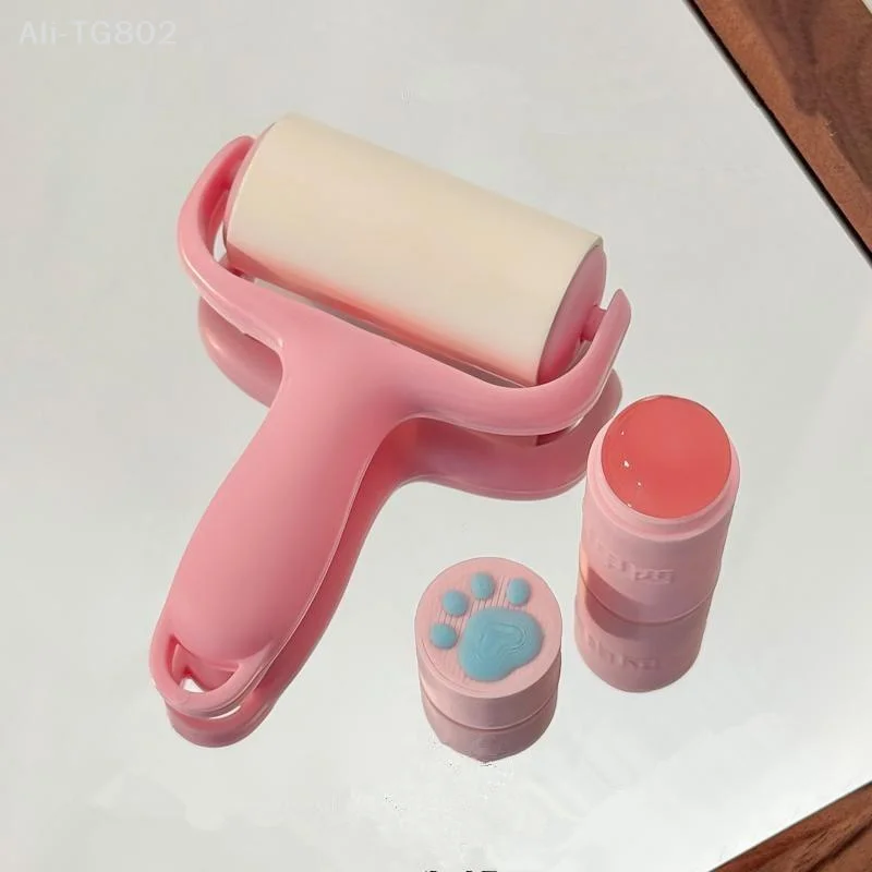 Cute Cat Claw Seal Transfer Printing Tool Nail Stamping Plates Pure Clear Jelly Nails Art Stamper Silicone Manicure Accessor