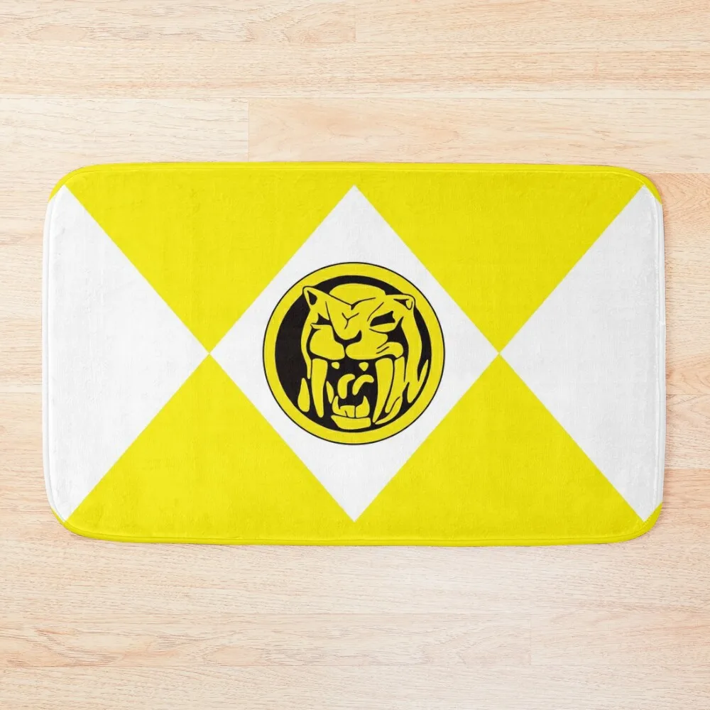 

MMPR Yellow Ranger With Coin Bath Mat Carpet For Bath Toilet Carpet Absorbent Carpet For Bathroom Bathtub Anti Slip Mat