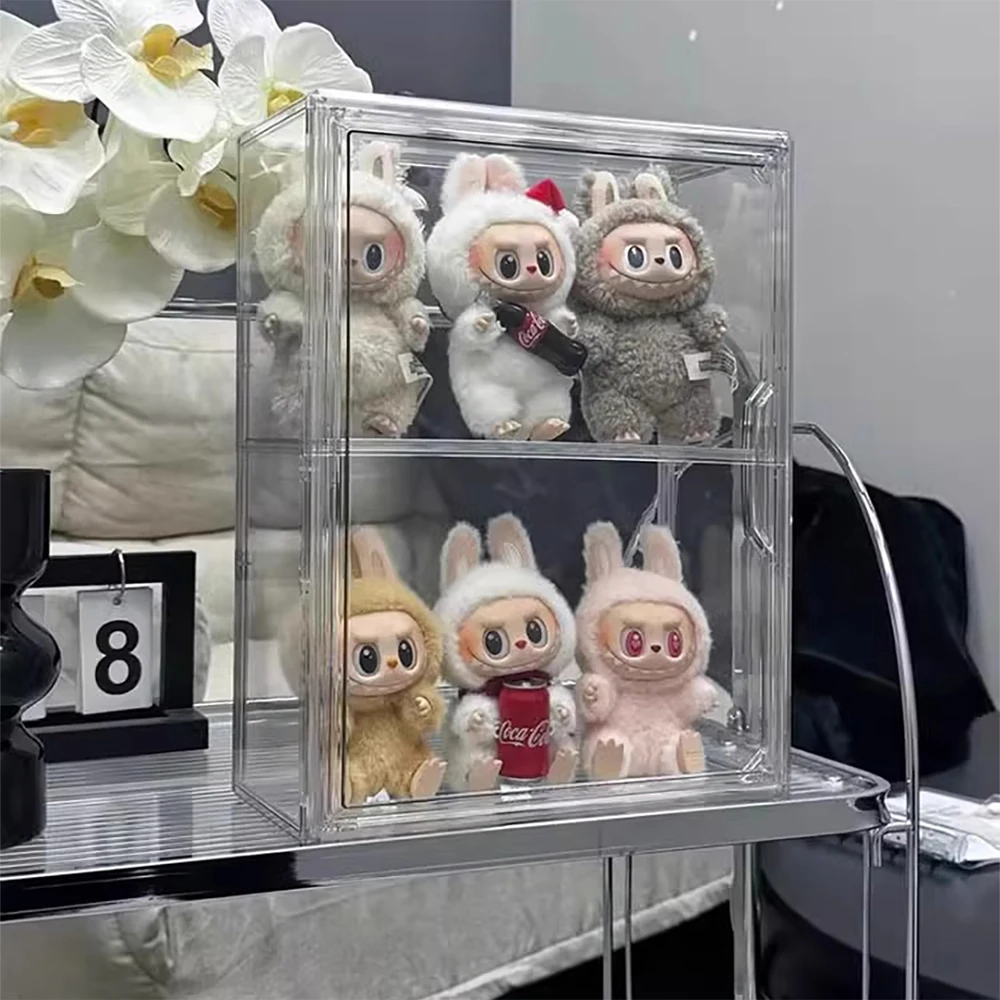 Blind Box Storage Display Stand For Doll Display Box For Lego Figure Storage Box Transparent Dust-Proof Display Cabinet