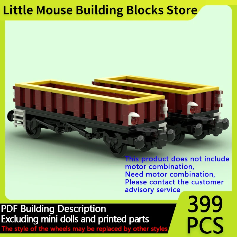

City Car Model MOC Building Bricks Railway Coal Carriage Train Modular Technology Gifts Holiday Assemble Children Toys Suit