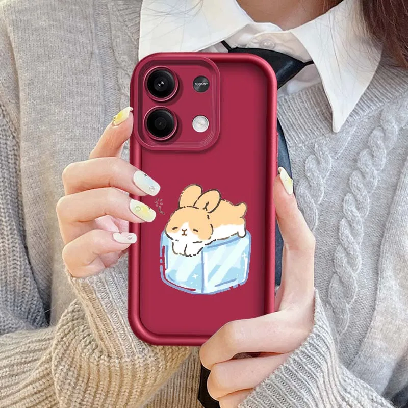 Cute Cartoon Simple Design For Xiaomi Redmi Note 14 13 12 Pro Max Turbo Speed 5G 4G Soft Eye Ladder Phone Case Cover
