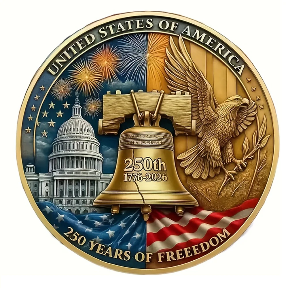 2D Flat Metal Sign | 250th Anniversary Freedom Commemorative 1776-2025,  American Liberty Collectible Iron Wall Art