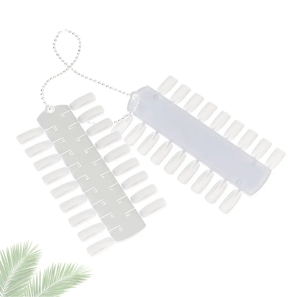 2Pcs 36-Color Nail Polish Display Board Double-Sided Practice Wheel with 18 Fake Nail Tips Each Ideal for Salon Window Display