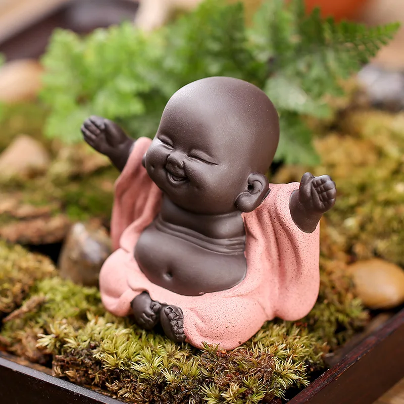 Creative Wealth Attracting Maitreya Buddha Tea Accessories China Premium Ceramic Figurine Perfect for Tea Lovers And Decorations