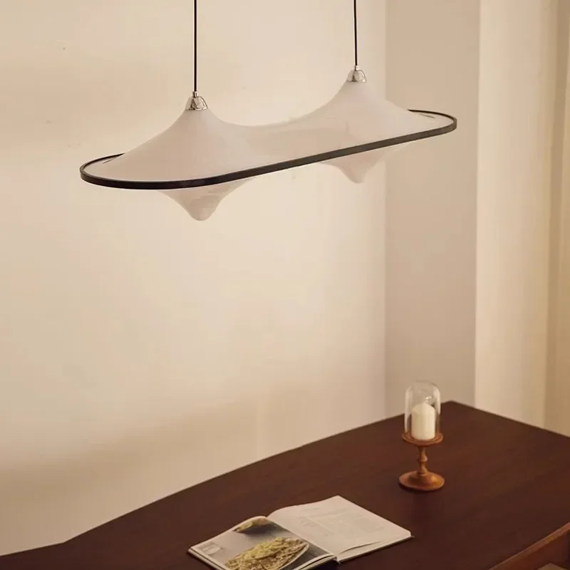 

SANDYHA Nordic Vintage Simple Pendant Lights Acrylic Cloud Hanging Chandeliers for Living Room Restaurant Bedroom Decoration