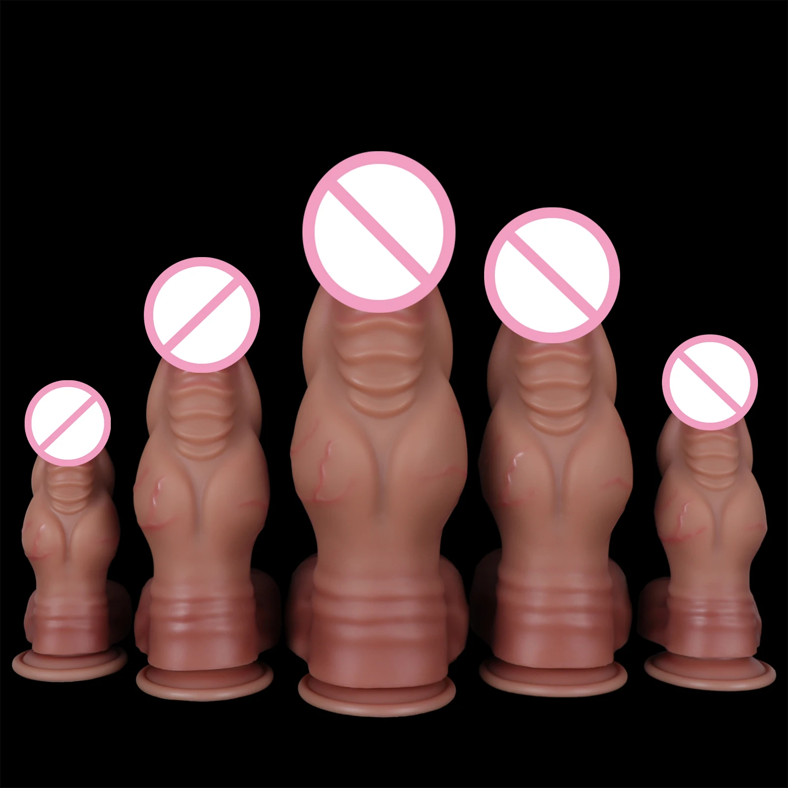 Enormes Dildos de Fantasía con Nudo Grande, Pene de Silicona con Ventosa, Estimulador de Pene Grande, Masajeador Vaginal, Juguetes Sexuales para Mujeres, Hombres y Gays