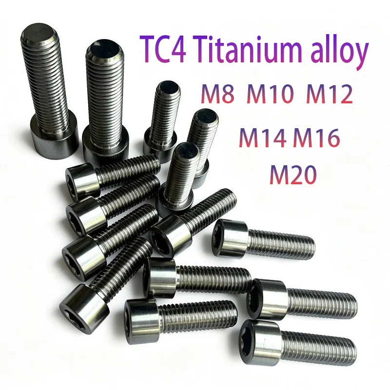 M10 M12 M14 M16 M20 TC4 Titanium Cylindrical head Hexagon socket bolts ,GR5 Screws,High-Int heat resistance ensity Non-Magnetic