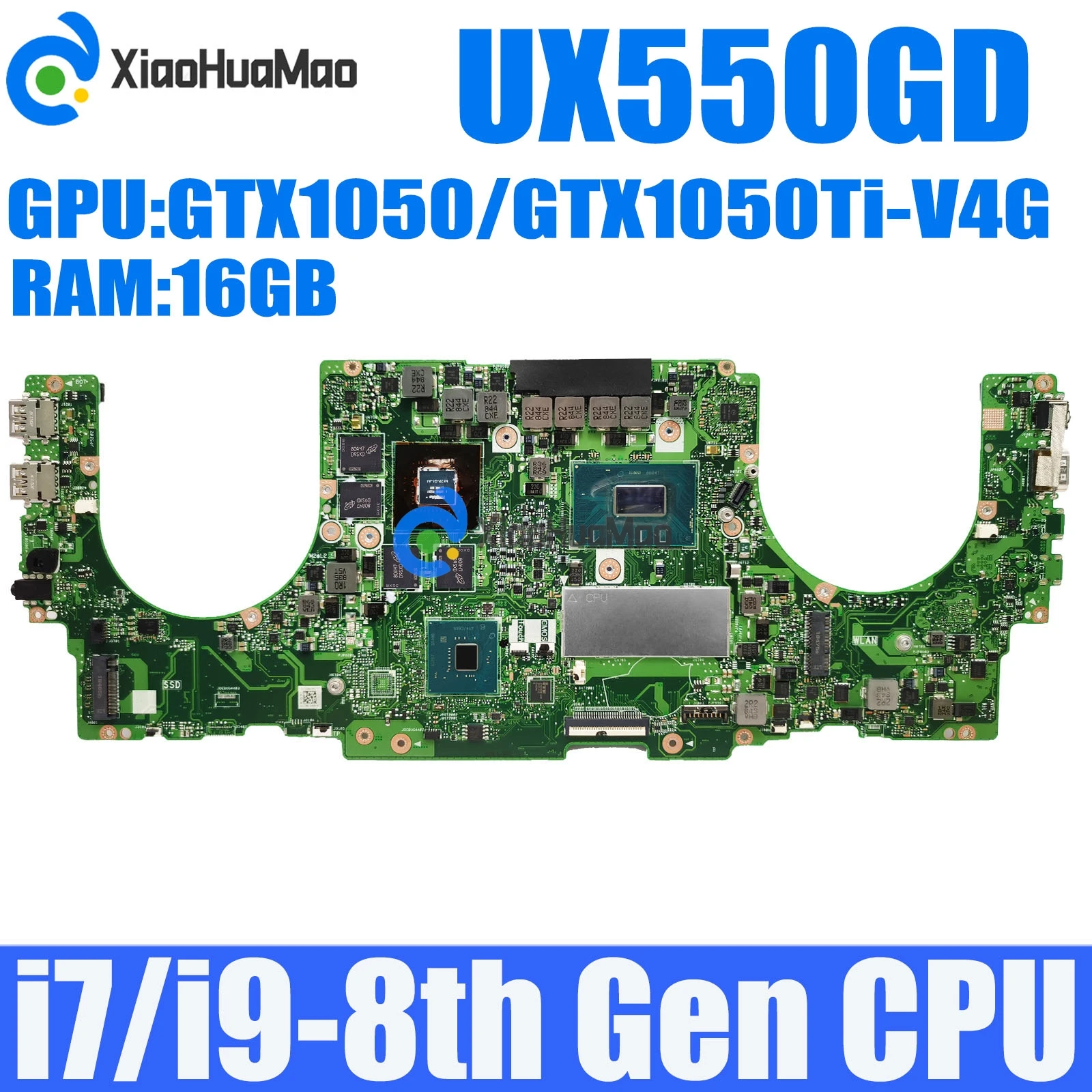 

Материнская плата для ноутбука UX550GD i7/i9-8 CPU 16GB-RAM GTX1050/GTX1050Ti-V4G GPU Материнская плата Asus UX550GDX UX550GE UX550G UX550GEX